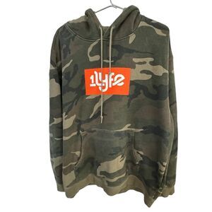 High End 1 Lyfe Camo Thick Streetwear Men’s XL Hoodie MINTY